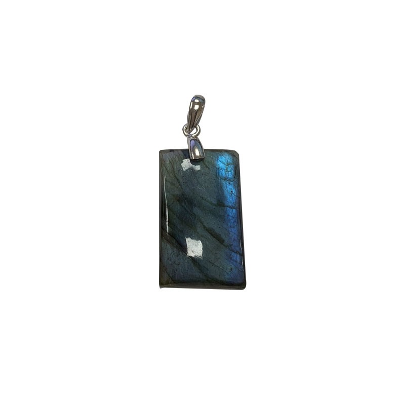 Pendentif Labradorite - argent 0.925 rhodié - 3 à 4 cm  