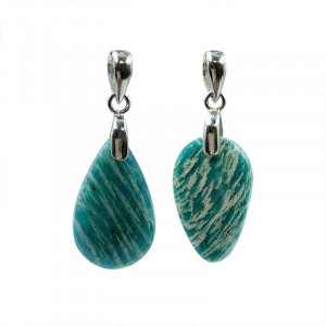 Pendentif Amazonite - Argent 0,925 Rhodié