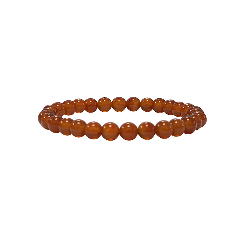Bracelet Cornaline boules 4 à 8 mm
