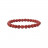 Bracelet bambou de mer teinté rouge boules de 4 à 8 mm
