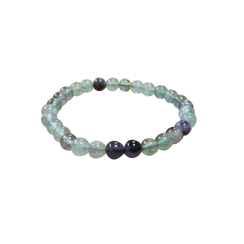 Bracelet fluorite boules 4 à 8 mm - lot 3