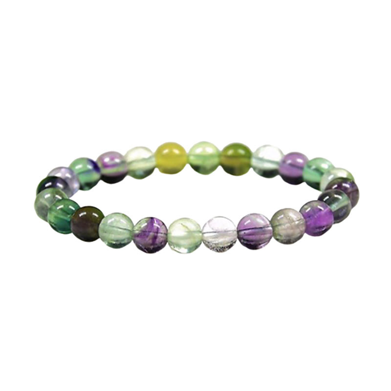 Bracelet fluorite boules 4 à 8 mm - lot 3