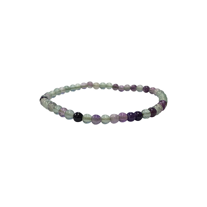 Bracelet fluorite boules 4 à 8 mm - lot 3