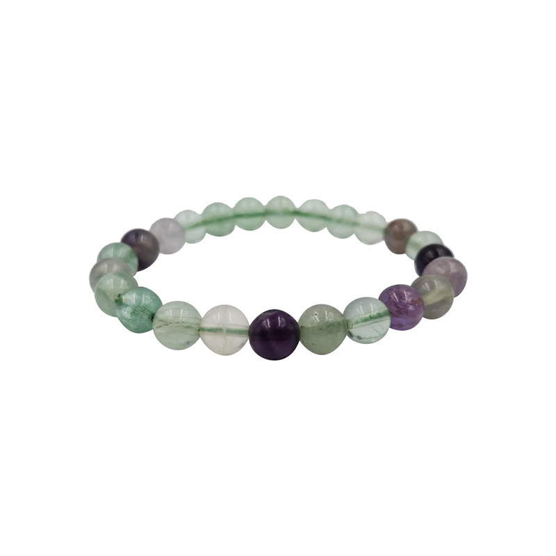 Bracelet fluorite boules 4 à 8 mm - lot 3