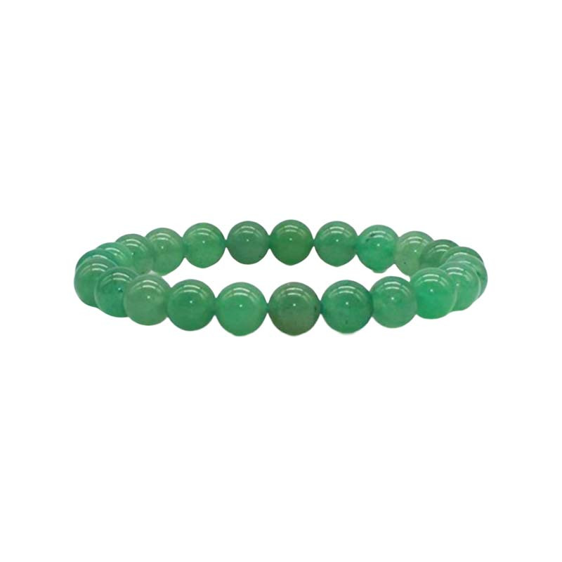 Agate teintée verte boules 4 à 8 mm