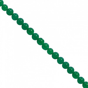 Collier agate teintée verte boules 4 à 8 mm