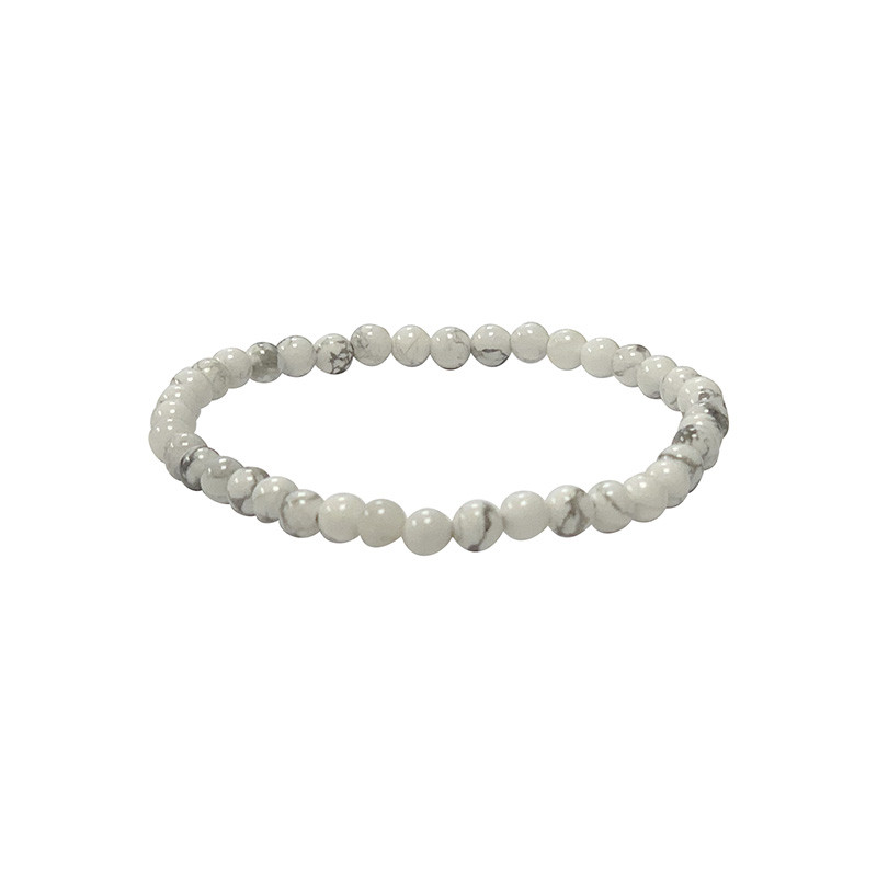 Bracelet Howlite boules 3 à 8 mm