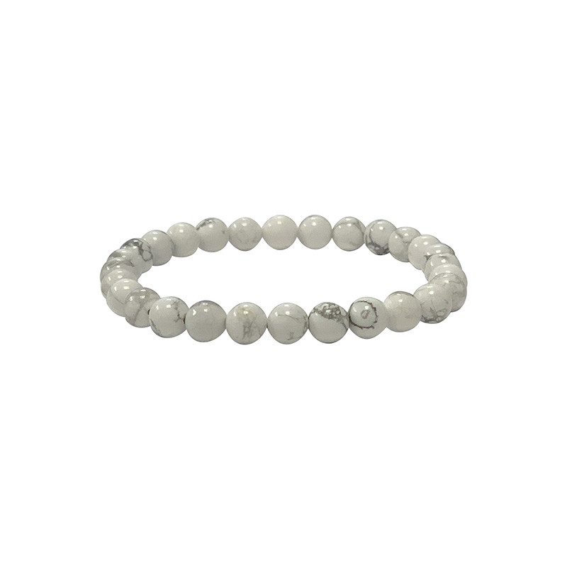 Bracelet Howlite boules 3 à 8 mm