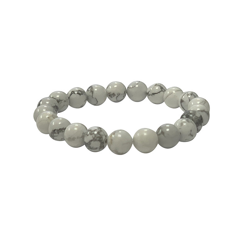 Bracelet Howlite boules 3 à 8 mm