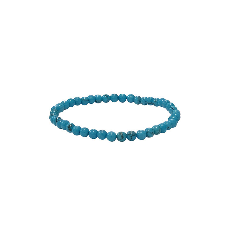 Bracelet Howlite teintée bleue turquoise boules 4 à 12 mm