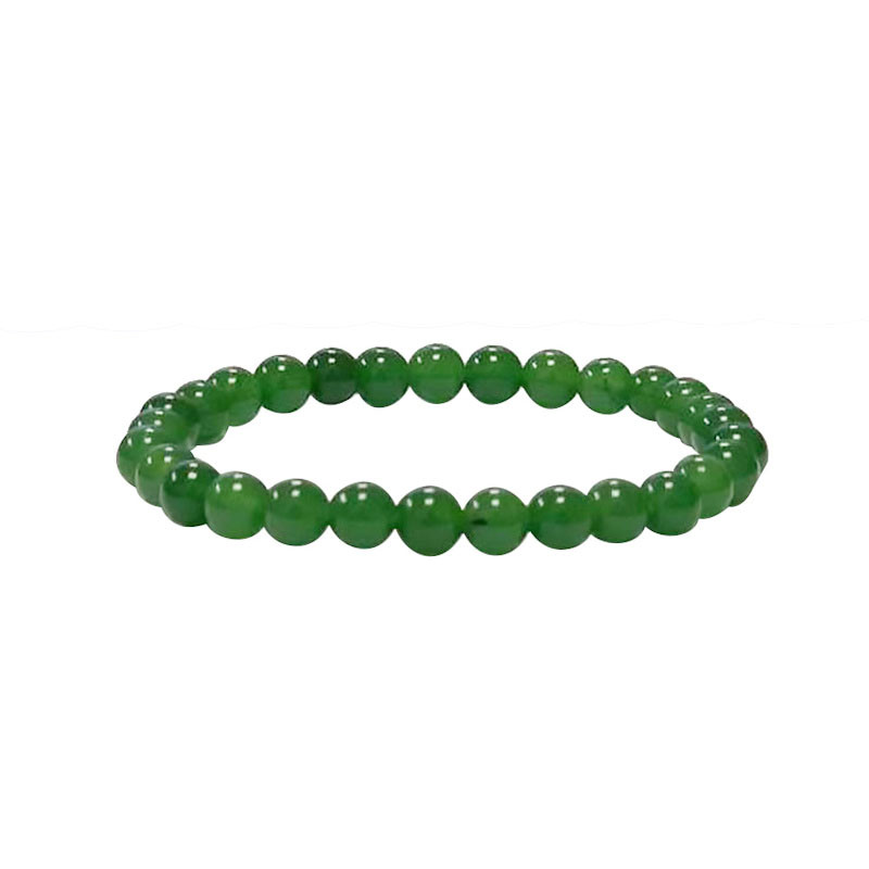 Bracelet Jade Taipei (teinté) boules 4 à 8 mm (lot 5 pcs)