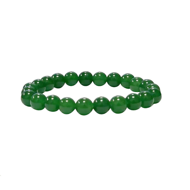 Bracelet Jade Taipei (teinté) boules 4 à 8 mm (lot 5 pcs)