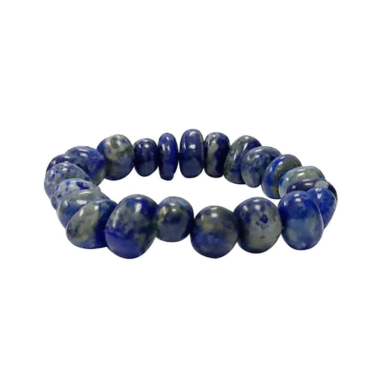 Bracelet pierres roulées lapis lazuli