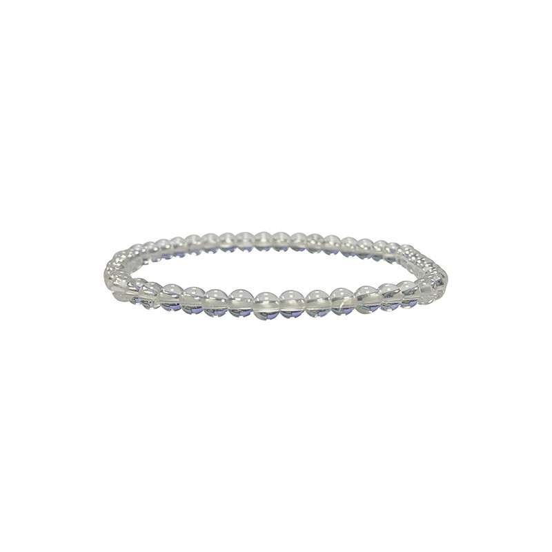 Bracelet Cristal de roche craquelé - boules de 4 à 14 mm
