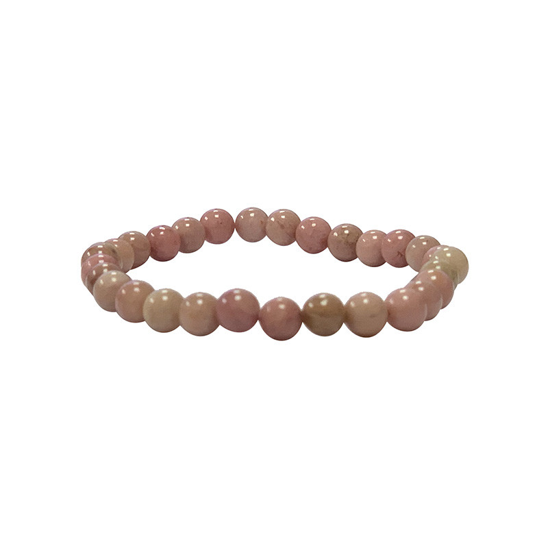 Bracelet Rhodonite boules 4 à 8 mm
