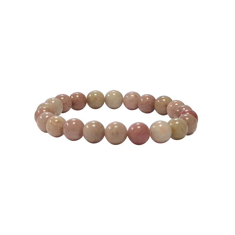 Bracelet Rhodonite boules 4 à 8 mm