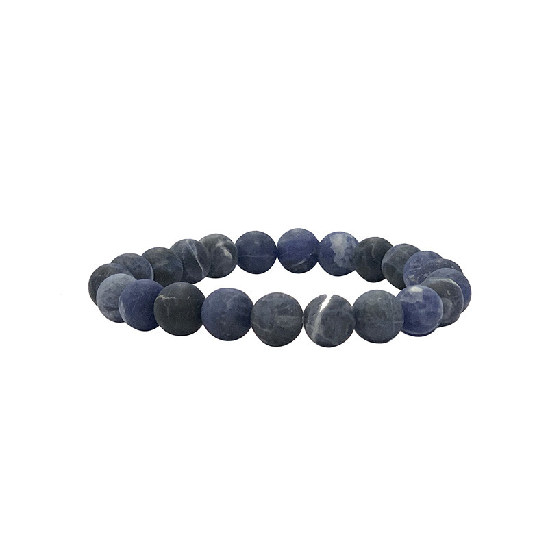 Bracelet sodalite 6 ou 8 mm dépoli