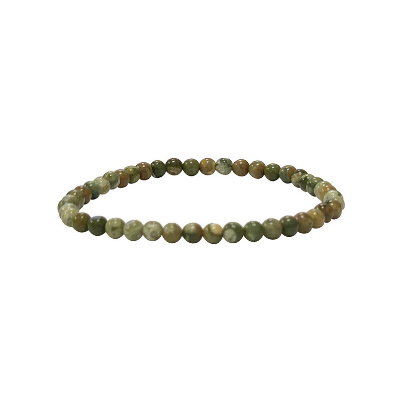 Bracelet Unakite boules 4 à 8 mm