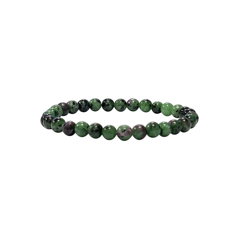 Bracelet Rubis zoisite boules 4 à 8 mm