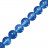 Collier agate teintée bleue boules 6 à 8 mm