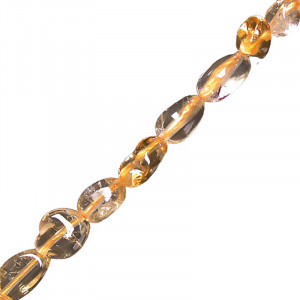 Collier Améthyste chauffée (citrine) grains