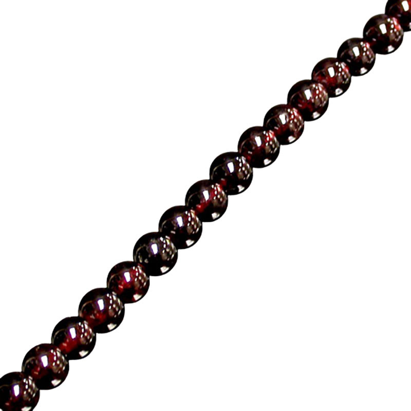 Collier grenat boules 3 à 8 mm - 41cm