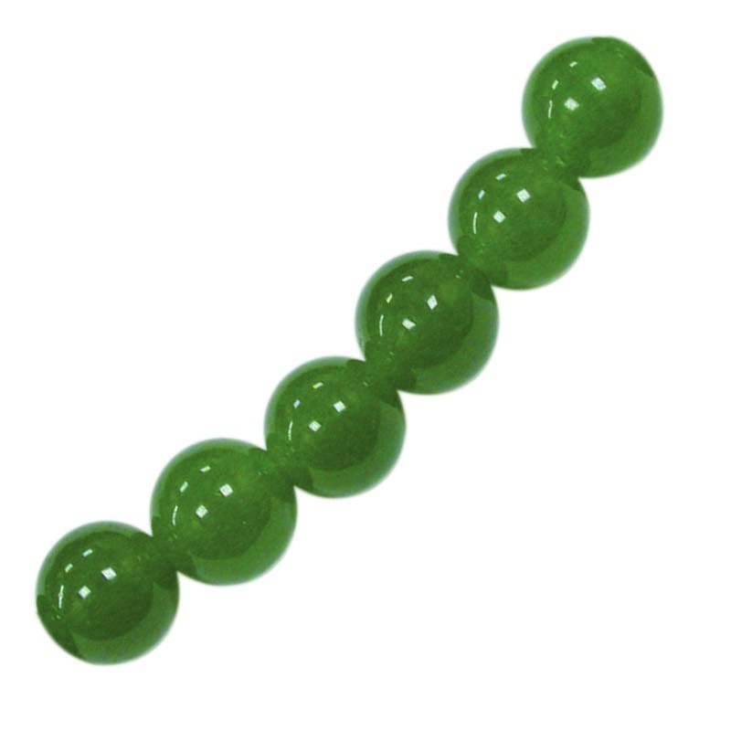 Collier jade Taipei boules 4 à 10 mm - 42cm