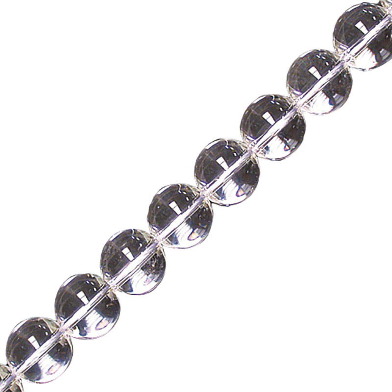 Collier cristal de roche boules 4 à 10 mm - 42cm