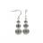 Boucles d'oreilles en argent différentes matières (3 paires)