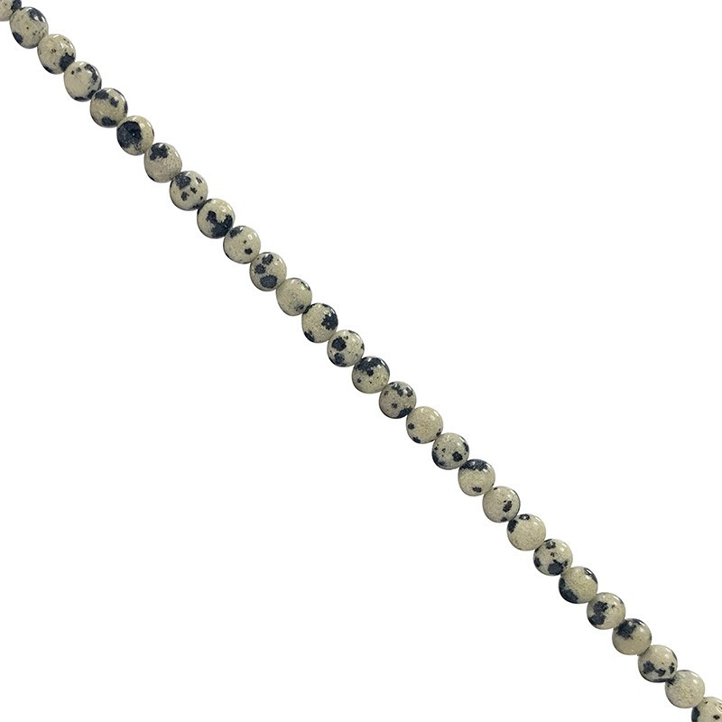 Collier jaspe dalmatien 6 à 10 mm - 42cm
