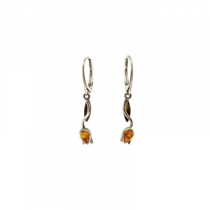 Boucles d'oreilles Pendantes Ambre
