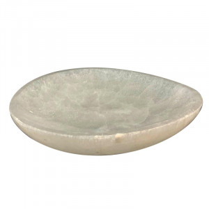 Plat en Sélénite en forme de Goutte