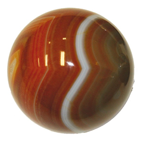 Sphere Agate teintée rouge