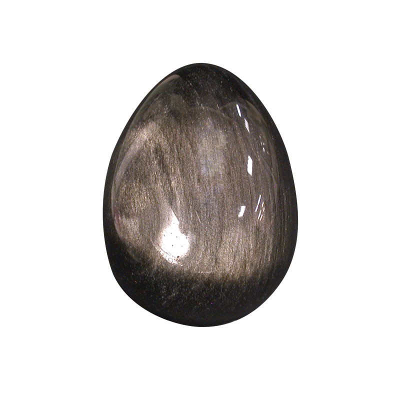 Oeuf obsidienne argentée Mexique