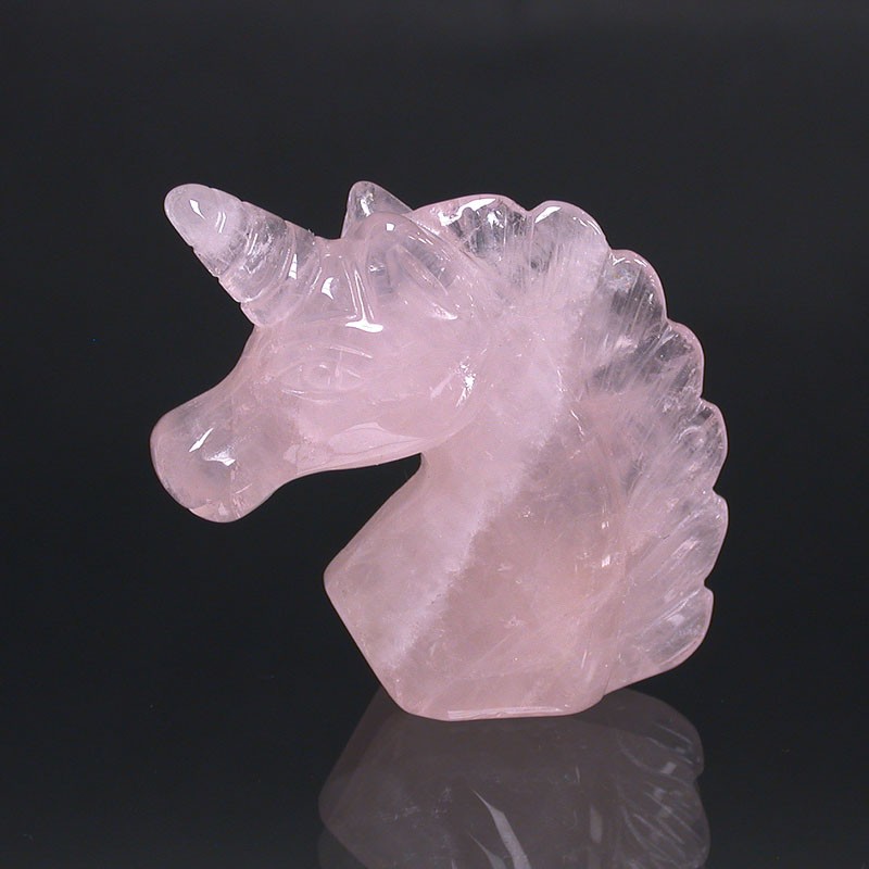 Tete de licorne lapis, quartz rose, oeil de tigre ou Labradorite