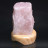 Lampe Cristal de Roche ou Quartz rose avec socle