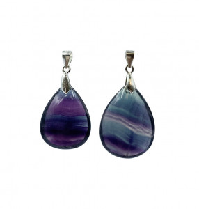 Pendentif Fluorite Multi - Argent 0.925 - La pièce
