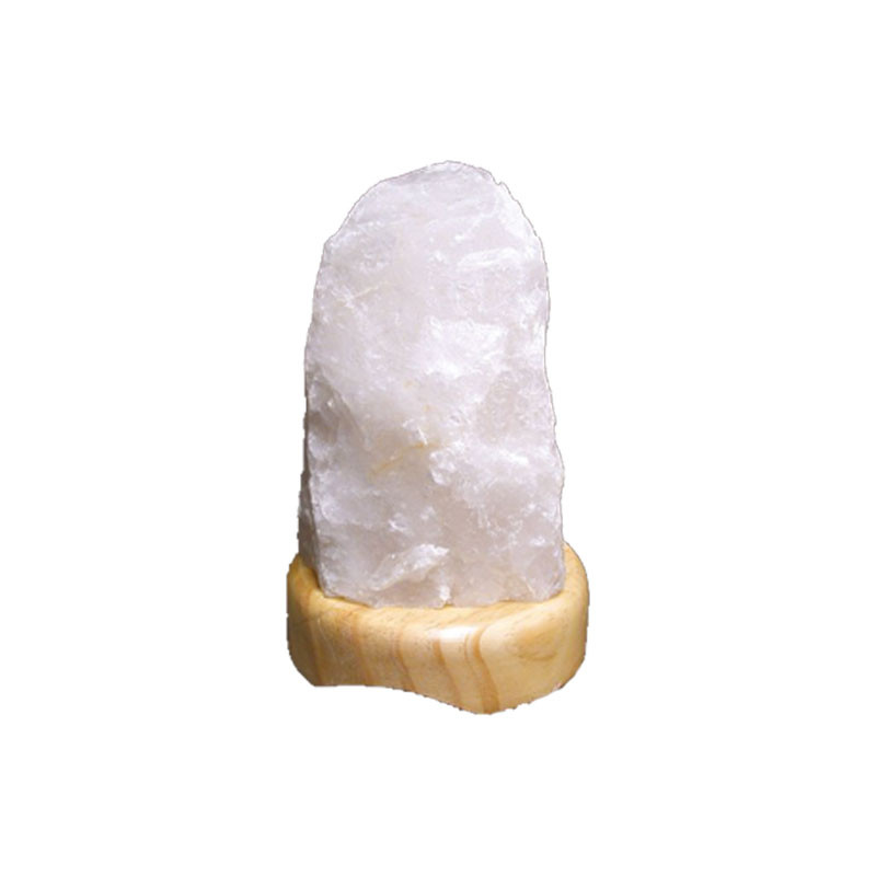 Lampe Cristal de Roche ou Quartz rose avec socle