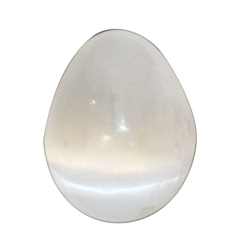 Oeuf selenite blanche