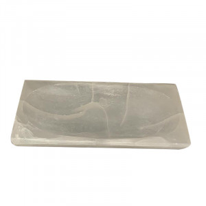 Plat selenite forme rectangulaire - 14 x 10 cm ou 20 x 10 cm