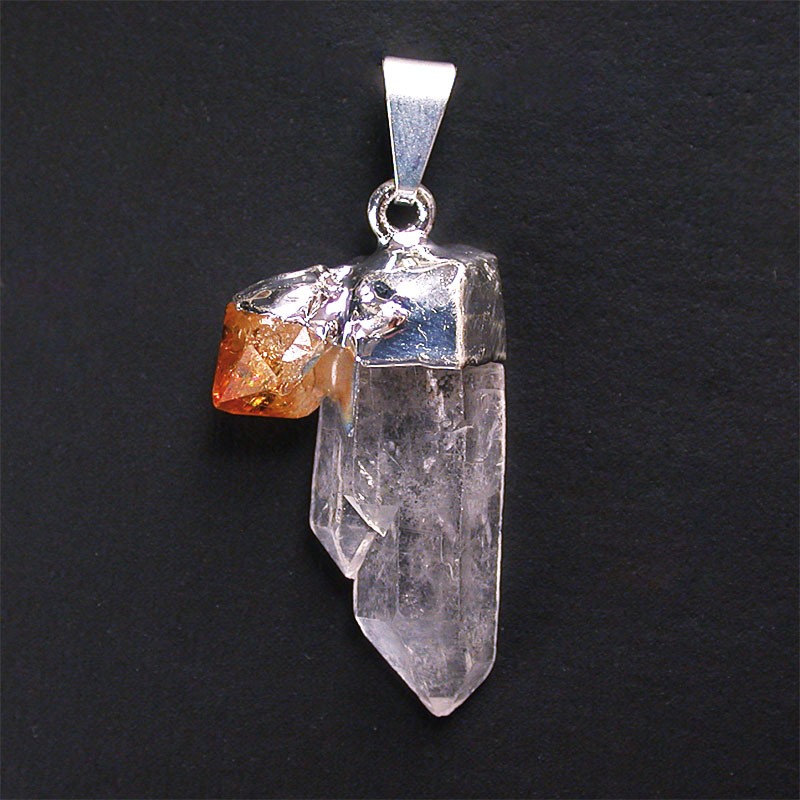 Pendentif  double cristal