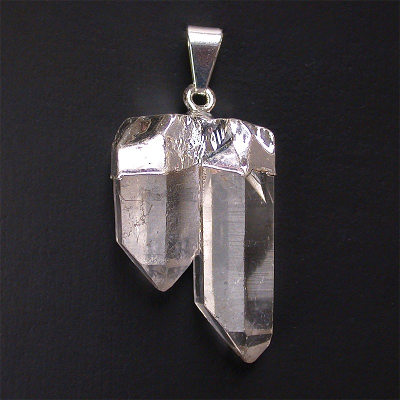 Pendentif  double cristal