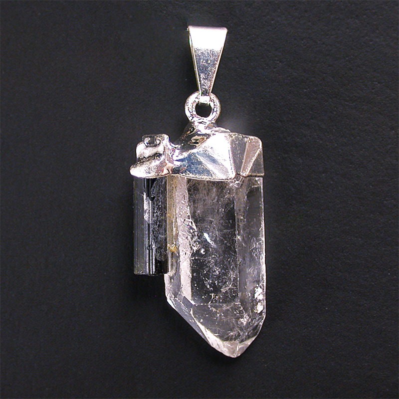 Pendentif  double cristal