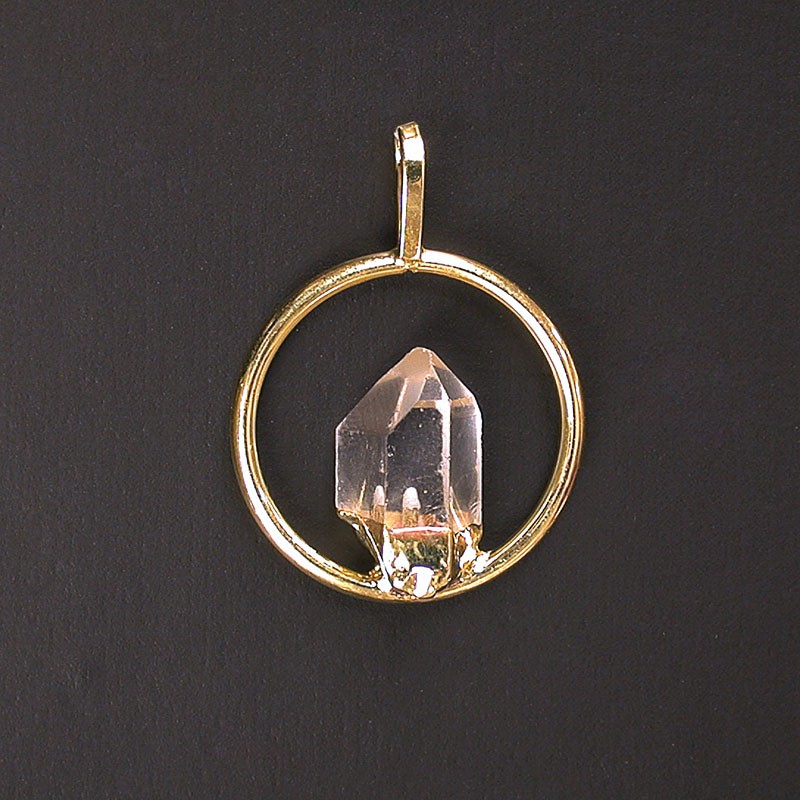 Pendentif anneau avec cristal lot de 3