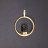 Pendentif anneau avec cristal lot de 3