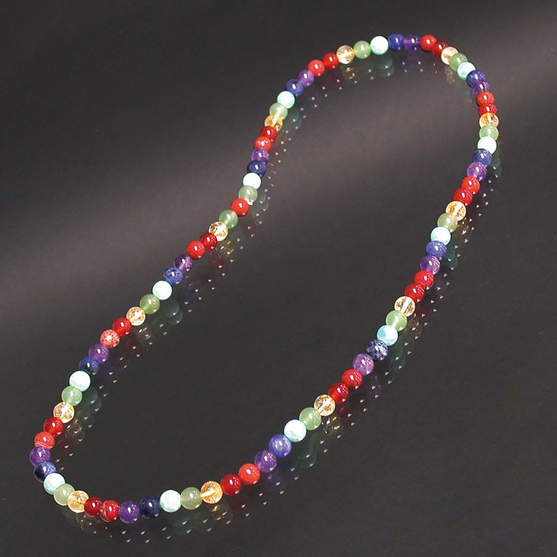 Collier 7 chakras 6mm 50cm sur elastique