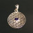 Pendentif  fleur de vie émeraude, lapis ou améthyste, argent 0.925