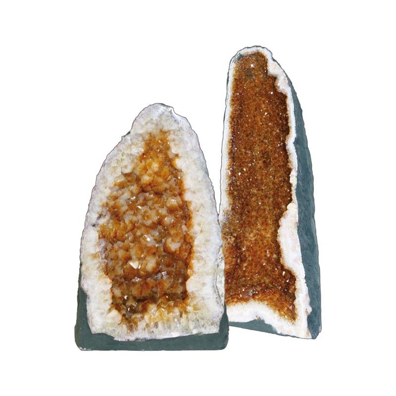 Améthyste chauffée (citrine) géodes - la pièce - Brésil