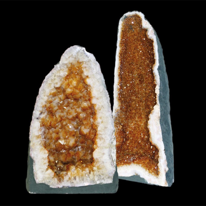 Améthyste chauffée (citrine) géodes - la pièce - Brésil