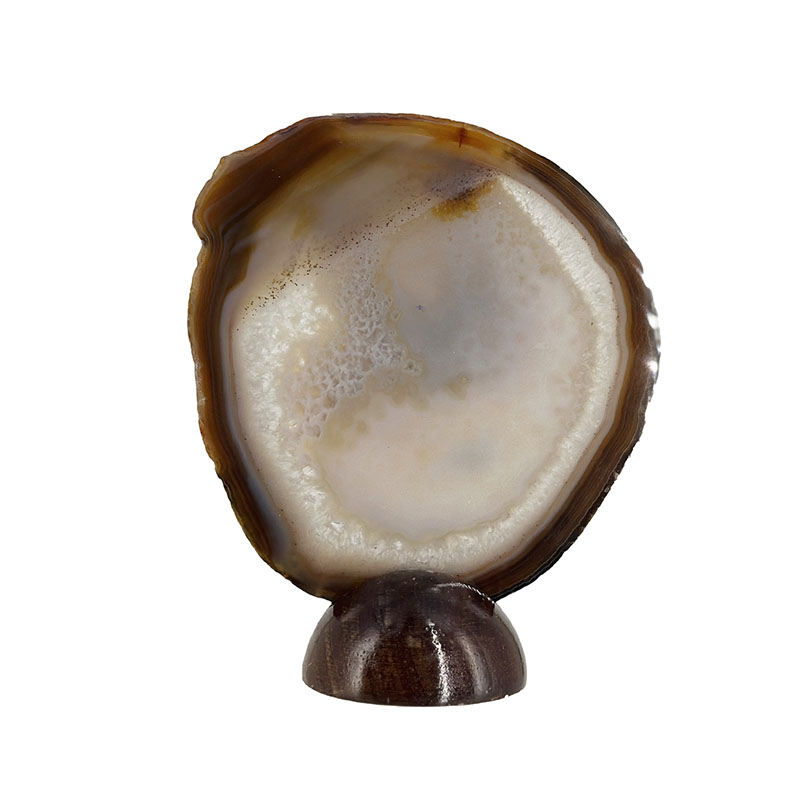 Agate fine sur socle bois - Pièce unique - 202509_258